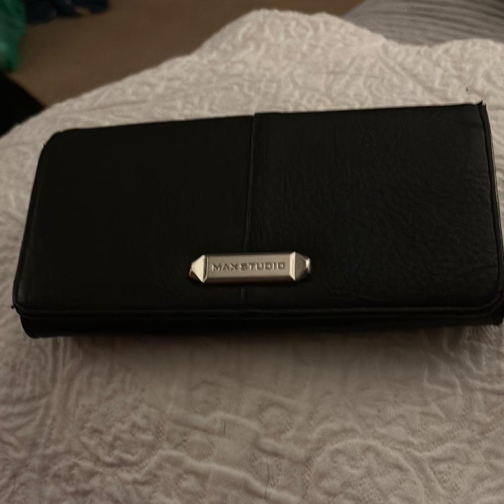 Max Studio Black Wallet with Silver Accents